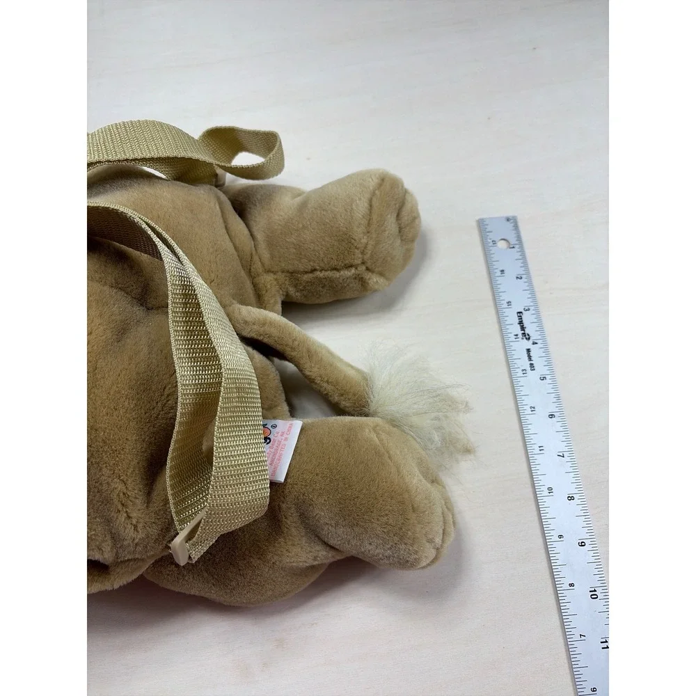 Mango Teddy Bear Co Lion Plush Backpack Vintage Tan White Mane 15 Inch Bag Rare
